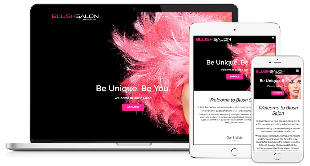 Blush Salon Web Design // Image Design Digital Marketing